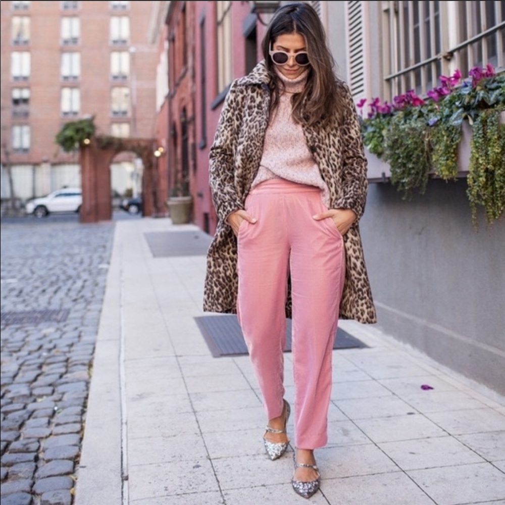 J. Crew Pink Velvet Pants